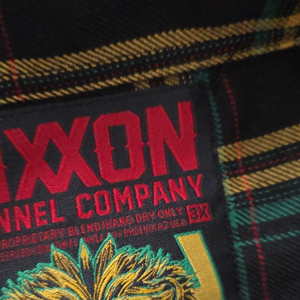 DIXXON Black and Green Plaid Flannel Shirt - Picture 4 of 8